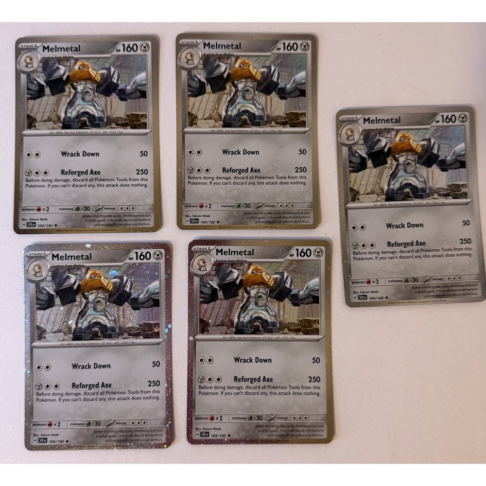 Lot Of 5 Pokémon TCG Stellar Crown‎ Melmetal 104/142 Cosmos Holo Blister Promos